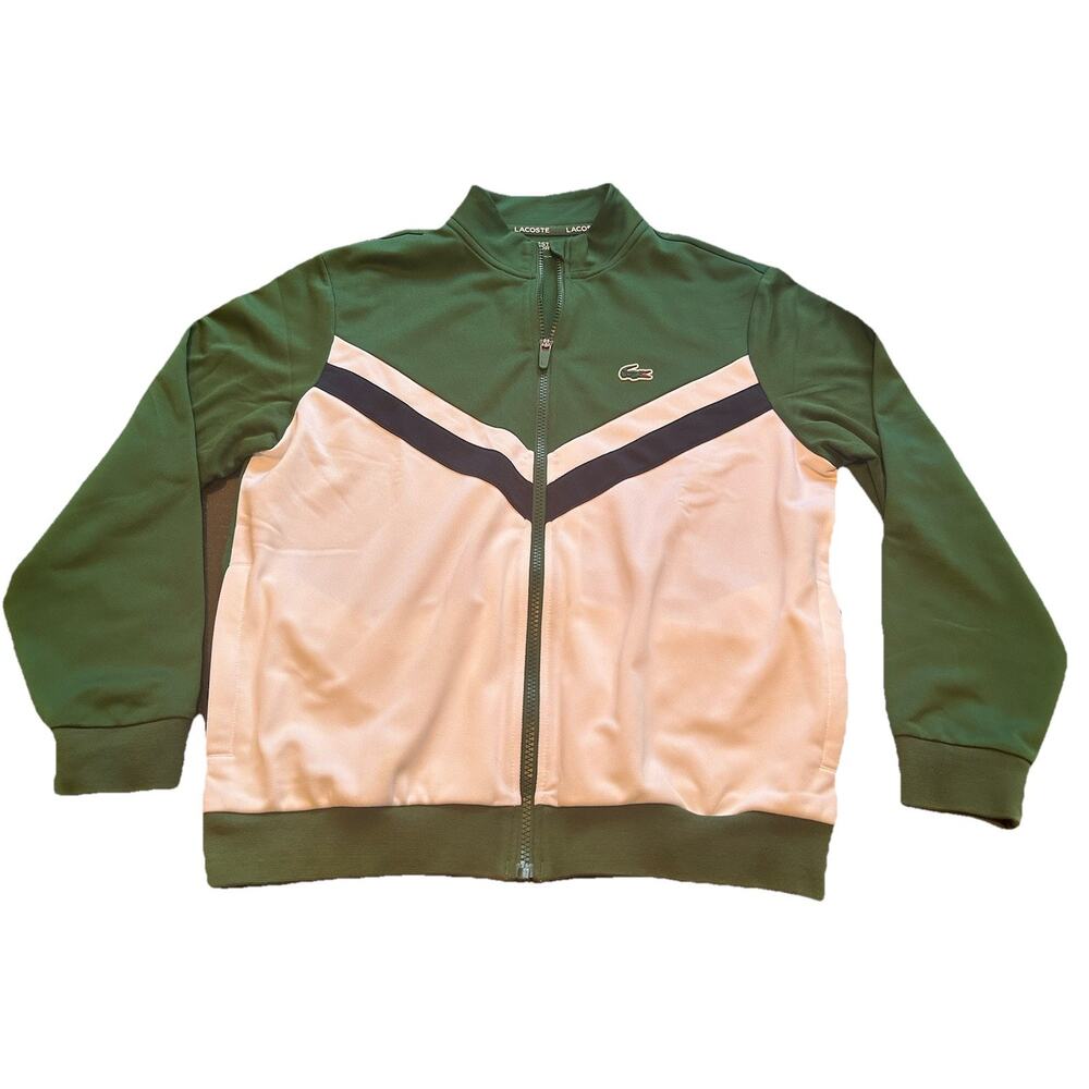 Kids' Ultra Dry Abrasion-Resistant Tennis Sweat Suit Jacket, Green, Size 14